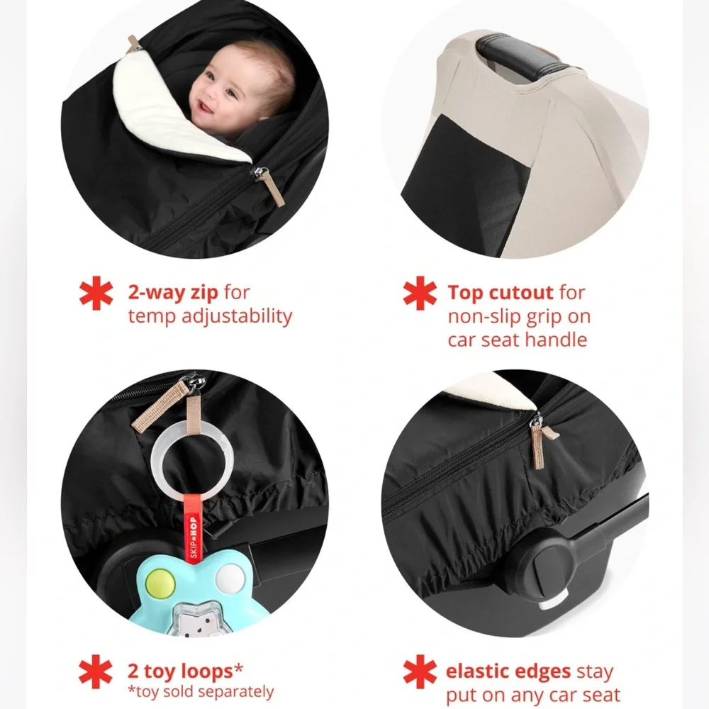 Skip hop car seat wind, warmer cover UPF 40+ - Picture 5 of 13